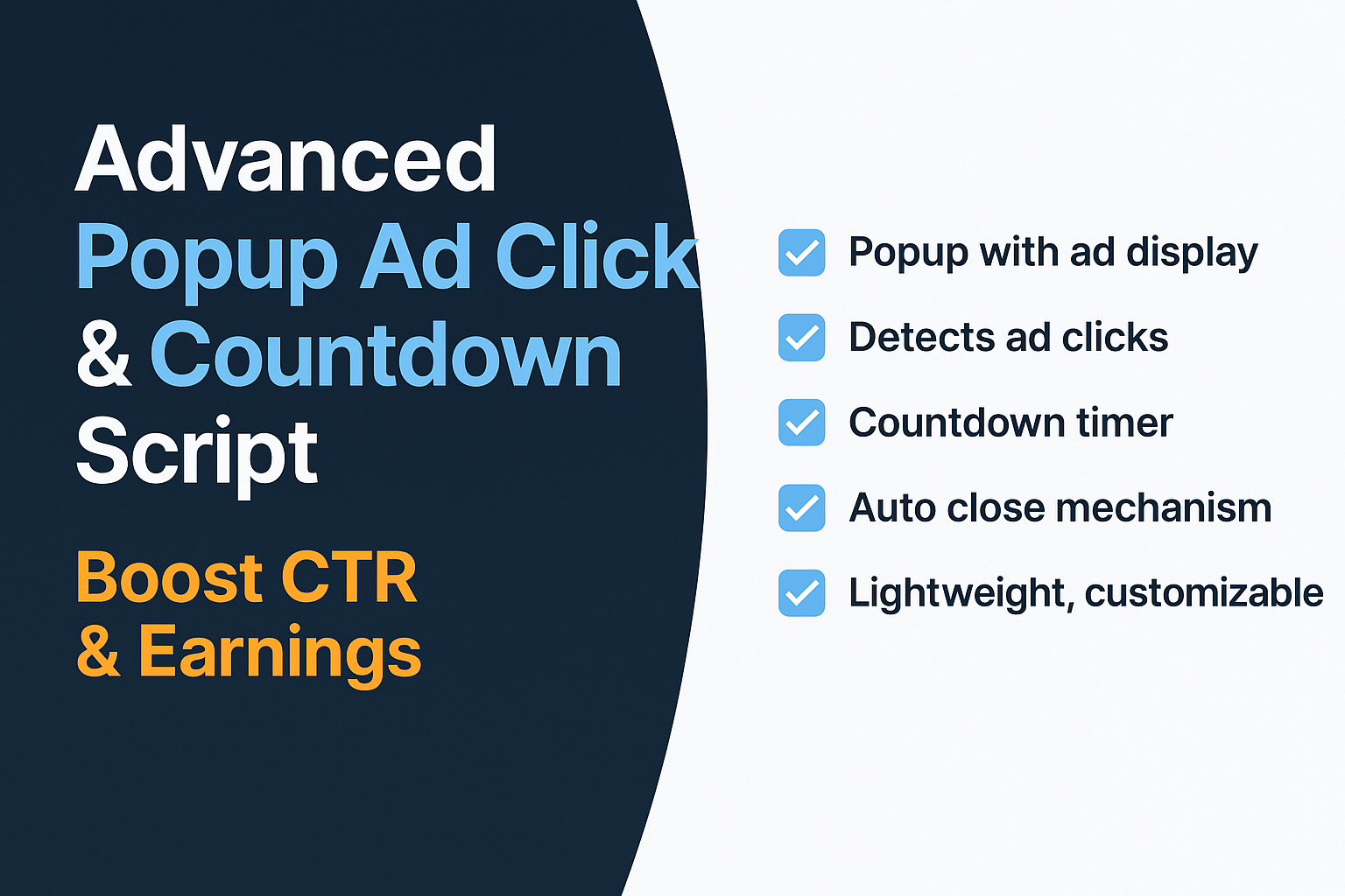 Advanced Popup Ad Click & Countdown Script – Boost CTR & Earnings
