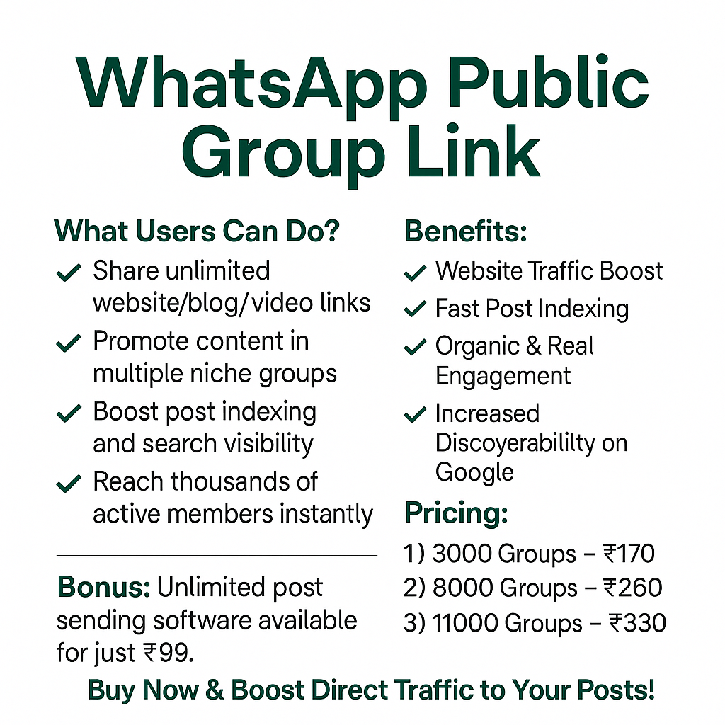 WhatsApp Public Group Links - 8000 Links