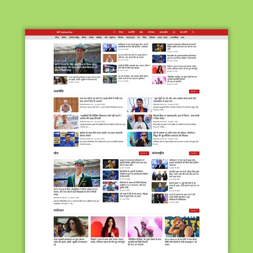 GP Samachar – Fast & Responsive Hindi News Template for GeneratePress