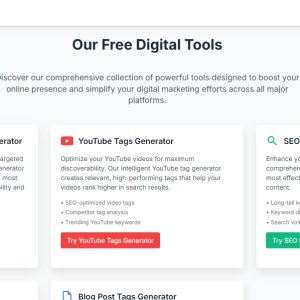 Free Digital Tools WordPress Script for Creators & Marketers – Easy AdSense Approval