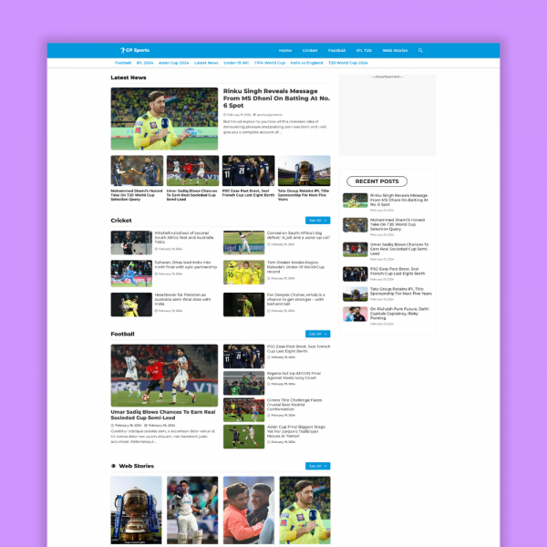 GP Sports – Responsive Sports Blogging Theme for GeneratePress