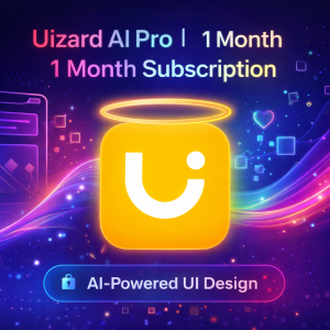 Uizard AI Pro – 1 Month Subscription | AI UI/UX Design & Wireframing Tool
