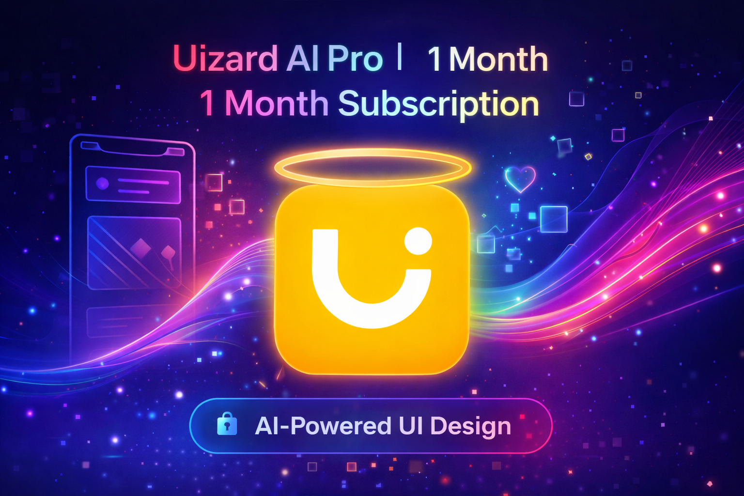 Uizard AI Pro – 1 Month Subscription | AI UI/UX Design & Wireframing Tool